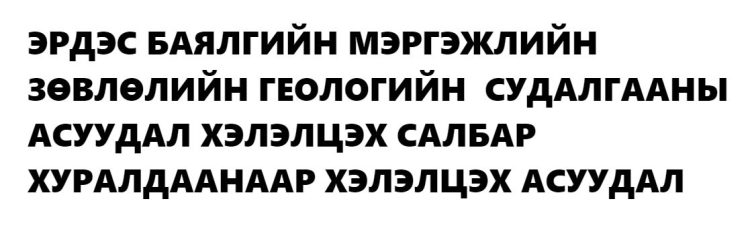 ЭРДЭС БАЯЛГИЙН МЭРГЭЖЛИЙН ЗӨВЛӨЛИЙН ГЕОЛОГИЙН  СУДАЛГААНЫ АСУУДАЛ ХЭЛЭЛЦЭХ САЛБАР ХУРАЛДААНААР ХЭЛЭЛЦЭХ АСУУДАЛ